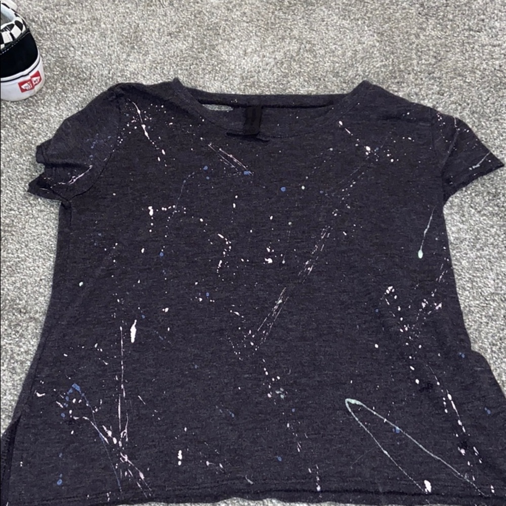 splatter paint t shirt